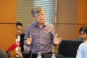 Đại biểu Quốc hội Trương Trọng Nghĩa phát biểu tại tổ sáng 9/6 về dự thảo Luật Đất đai (sửa đổi) - Ảnh: M.Minh