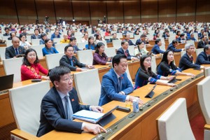 Quốc hội họp phiên bế mạc Kỳ họp thứ 7 sáng 29/6 (Ảnh: quochoi.vn)