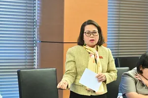 Đại biểu Nguyễn Thị Yến (đoàn TP.HCM) phát biểu về dự án Luật Xây dựng (sửa đổi) tại phiên họp tổ sáng 6/11