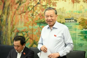 Tổng bí thư Tô Lâm phát biểu tại tổ Quốc hội chiều 8/4 về dự án Luật Thủ đô (sửa đổi) - Ảnh: Như Ý