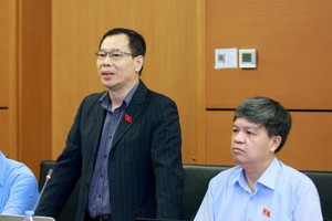 Đại biểu Quốc hội Đỗ Đức Hồng Hà (đoàn Hà Nội) thảo luận tổ sáng 23/10