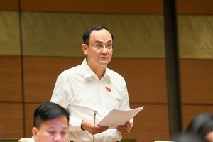 Đại biểu Nguyễn Ngọc Sơn (Hải Phòng) thảo luận về dự thảo Luật Nhà ở (sửa đổi) chiều 28/10.