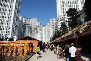 Hơn 200 gian hàng của các doanh nghiệp thực phẩm được dựng lên trong Royal City  