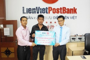 BIC chi trả bảo hiểm cho khách hàng của Ngân hàng Liên Việt