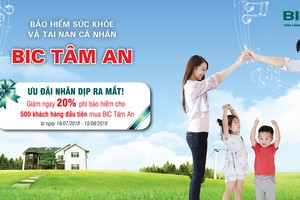 BIC giảm 20% phí bảo hiểm BIC Tâm An 