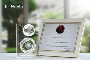 Manulife được ghi nhận là công ty bảo hiểm nhân thọ tốt nhất về chuyển đổi số hóa tại Việt Nam