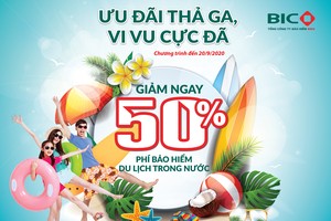 BIC giảm phí 50% cho khách hàng tham gia bảo hiểm du lịch trong nước