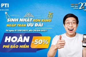 PTI ưu đãi hoàn phí tới 50% 