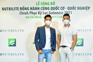 Nutrilite đồng hành cùng nghệ sĩ Quốc Cơ - Quốc Nghiệp trong hành trình phá kỷ lục Guinness 