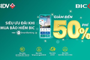Ưu đãi tới 50% khi mua bảo hiểm BIC qua ứng dụng BIDV SmartBanking