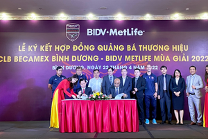 BIDV MetLife trở thành nhà tài trợ của Đội bóng Becamex Bình Dương kể từ mùa giải 2022