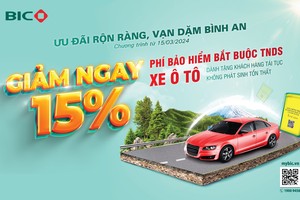 BIC ưu đãi 15% phí bảo hiểm trách nhiệm dân sự bắt buộc xe ô tô cho khách hàng tái tục