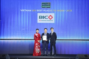 BIC lần thứ 2 liên tiếp được vinh danh Top 1 nơi làm việc tốt nhất ngành bảo hiểm khối doanh nghiệp lớn