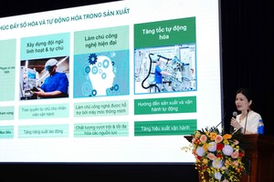 Bà Lê Thị Hoài Thương, Giám đốc Đối ngoại Nestlé Việt Nam chia sẻ tại hội thảo chuyên đề về phát triển ngành sữa