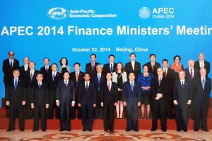 Trưởng đoàn các nước tại hội nghị Bộ trưởng Tài chính APEC 2014 (Ảnh: TTXVN)