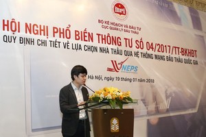 Số lượng gói thầu áp dụng đấu thầu qua mạng tăng gấp đôi trong năm 2017