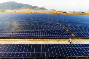 Nhà máy điện mặt trời tại Ninh Thuận do Công ty TNHH MTV Gelex Ninh Thuận xây dựng và vận hành