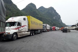 Hết tháng 3, vẫn còn tồn hàng nghìn xe nông sản xuất khẩu tại các cửa khẩu biên giới phía Bắc