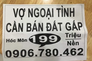 Cò đất nghỉ ra đủ chiêu để quảng cáo bán đất bị mắc kẹt - Ảnh: Gia Huy