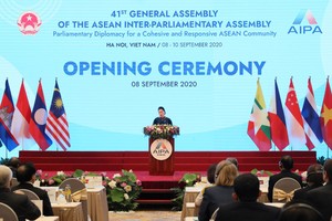 Chủ tịch Quốc hội Nguyễn Thị Kim Ngân phát biểu khai mạc Đại hội đồng AIPA 41 - (Ảnh QP)