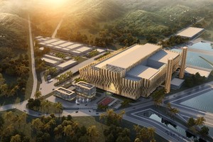 Bố trí mặt bằng Nhà máy điện rác Sóc Sơn.