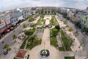 Một góc thị xã Hồng Ngự, tỉnh Đồng Tháp.