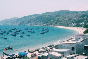 Một góc làng chài Nhơn Lý, thuộc TP Quy Nhơn