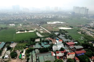 Dự án Thành phố Công nghệ xanh Hà Nội nhìn từ trên cao 