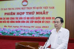 Chủ tịch Uỷ ban Trung ương MTTQ Việt Nam, Phó Chủ tịch Hội đồng bầu cử quốc gia, ông Trần Thanh Mẫn.