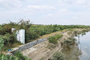 Bên trong Dự án Nam Khang Riverside chỉ là bãi đất trống Ảnh: Thiện Minh