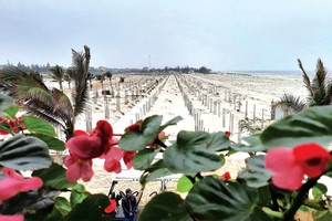 Từ trên nền cát trắng, sẽ sớm có những dự án nghỉ dưỡng mọc lên. Ảnh: Thành Nguyễn