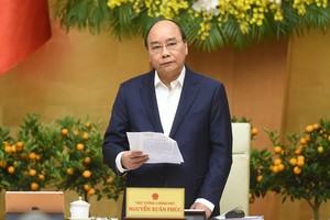 Thủ tướng Chính phủ Nguyễn Xuân Phúc chủ trì phiên họp Chính phủ thường kỳ tháng 1/2021 (Ảnh: VGP)