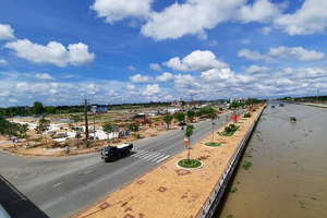 Môt dự án khu đô thị mới được triển khai xây dựng tại thành phố Vị Thanh, tỉnh Hậu Giang