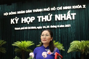 Bà Nguyễn Thị Lệ, Chủ tịch HĐND TP.HCM khóa X, nhiệm kỳ 2021 - 2026.