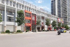 Nhiều quán café, nhà hàng… trên đường Nguyễn Văn Lộc đang sửa sang để đón khách. Ảnh: Dũng Minh