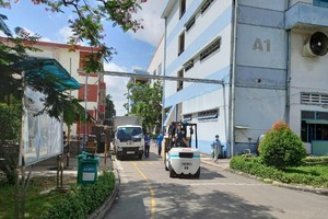 Công ty Dệt may - Đầu tư thương mại Thành Công đảm bảo vừa sản xuất vừa phòng dịch.