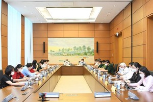 Trước khi thảo luận tại hội trường, Quốc hội đã thảo luận tại tổ về kinh tế, xã hội, ngân sách (Trong ảnh: phiên thảo luận của tổ 14 ).