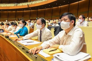 Đại biểu bấm nút thông qua các chương trình mục tiêu quốc gia.