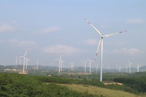 Một dự án điện gió tại huyện Hướng Hóa, Quảng Trị.