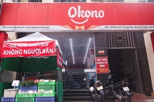 Gian hàng không người bán tại 18 Đại Linh (phường Trung Văn, quận Nam Từ Liêm).