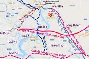 Bản đồ hạ tầng giao thông khu vực Đông Nam Bộ.