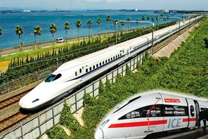 Sẽ có 2 phân đoạn thuộc tuyến đường sắt tốc độ cao trên trục Bắc - Nam được đầu tư trong 10 năm tới.