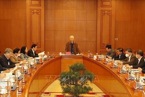 Tổng Bí thư Nguyễn Phú Trọng chủ trì cuộc họp Ban Chỉ đạo Trung ương về phòng, chống tham nhũng, tiêu cực (Ảnh: TTXVN)