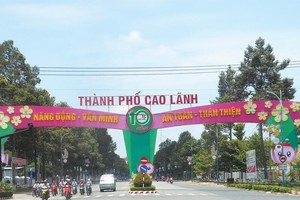 Một góc thành phố Cao Lãnh, tỉnh Đồng Tháp