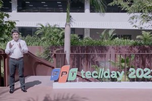 Ông Nguyễn Văn Khoa, Tổng giám đốc FPT chia sẻ tại sự kiện