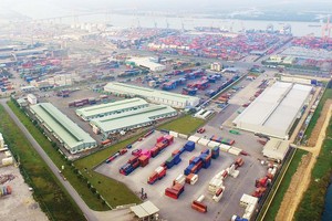 Giá thuê đất công nghiệp ở miền Bắc không còn leo thang như trước. Trong ảnh: Khu công nghiệp DEEP C Hải Phòng