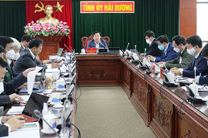 Hội nghị Ban Thường vụ Tỉnh ủy Hải Dương ngày 21/12