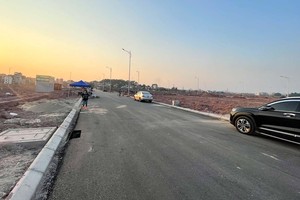 Những lô đất đang được giao dịch ở Dự án Khu đô thị Bắc Quang Châu (Bắc Giang) Ảnh: Anh Hoa