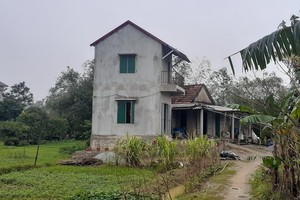 Một công trình nhà chống lũ của người dân Quảng Bình do UNDP tài trợ.