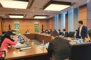 Đại biểu Lê Minh Nam, Ủy viên thường trực Ủy ban Tài chính ngân sách phát biểu tại tổ.